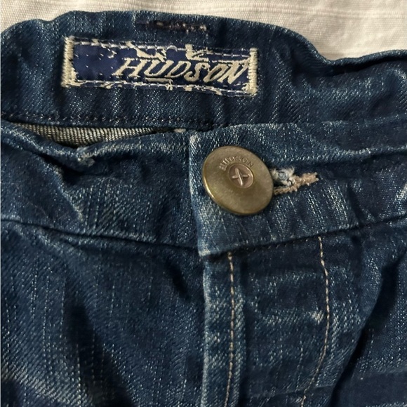 Hudson Jean Shorts Womens Waist Blue Dark Wash Denim Cuffed Made In USA Size 27 - Picture 4 of 6